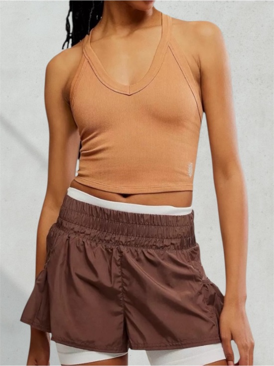 FP Movement by Free People Tops - FP MOVEMENT All Clear V Neck Cami Racerback Tank Top NWT Twig Brown Tan